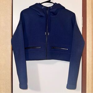Athleta Navy Blue Women's Fuse Cropped Hoodie